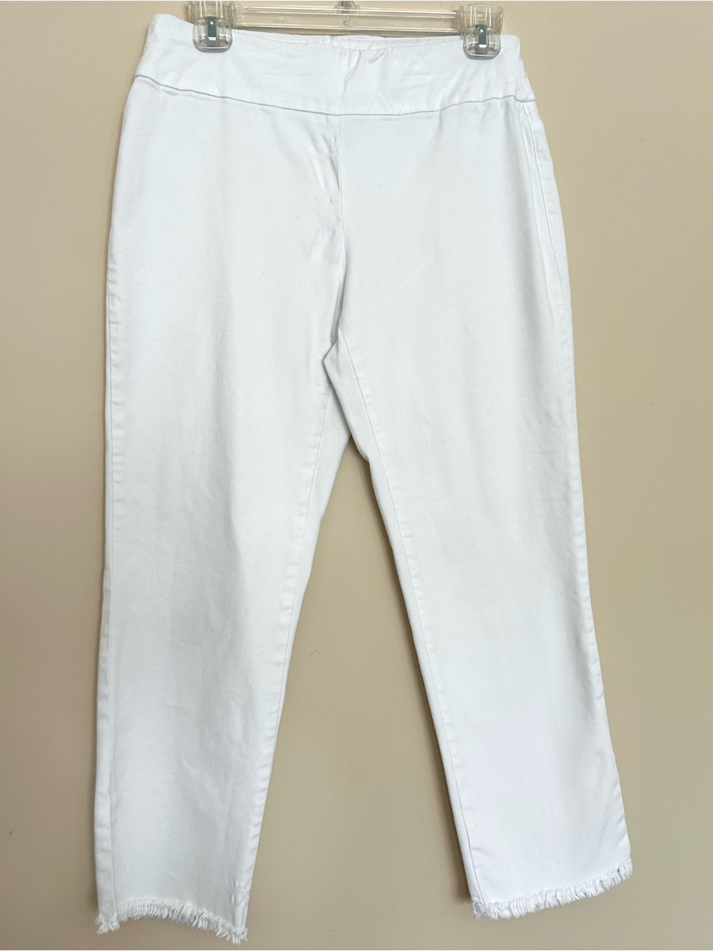 ♦️Style & Co. Women’s White Cropped Frayed Hem Pants